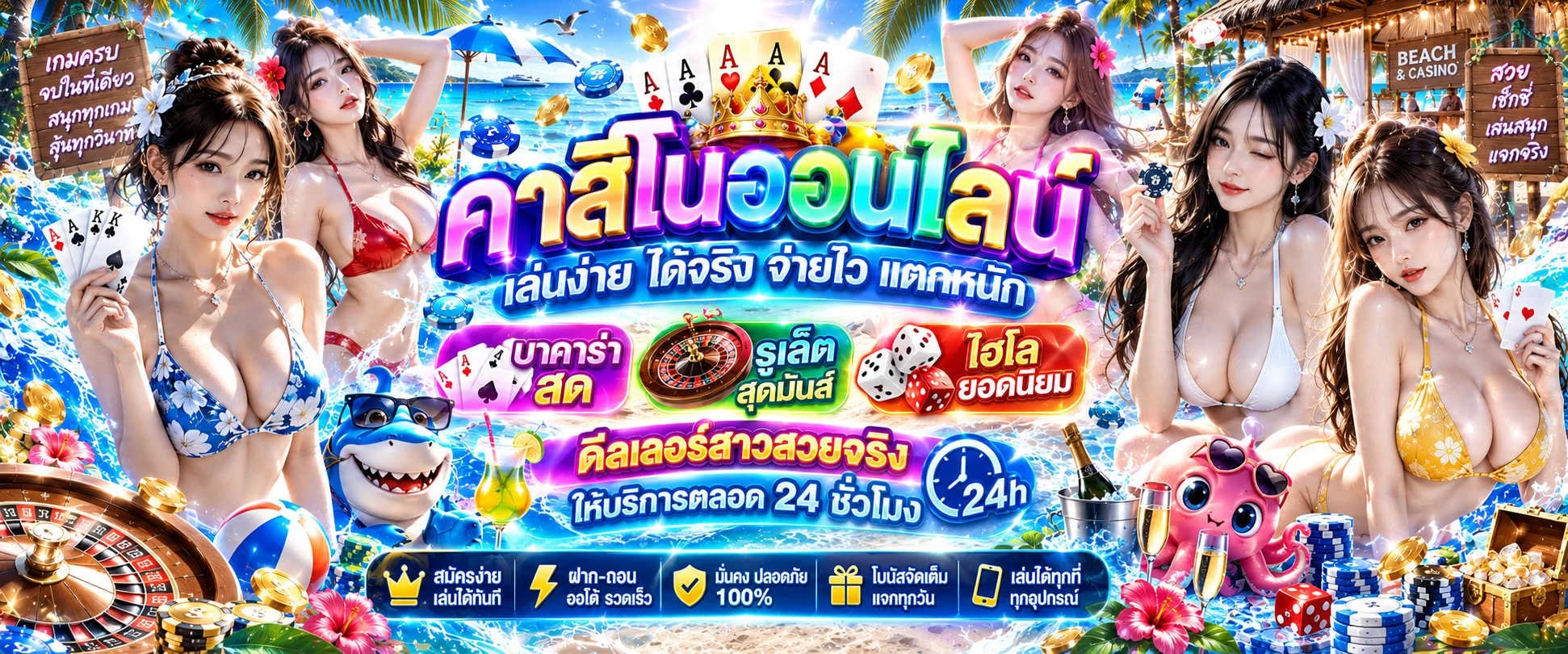 หน้าคาสิโนสดของเว็บ พารวย168 บาคาร่ารูเล็ตครบทุกค่าย